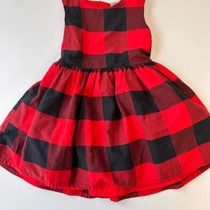 Carters 24m red & black gingham sleeveless dress